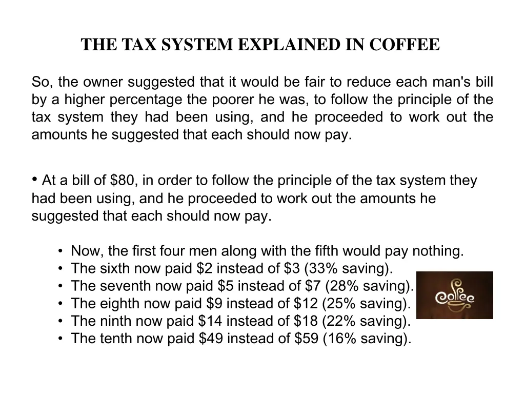 the tax system explained in coffee 1