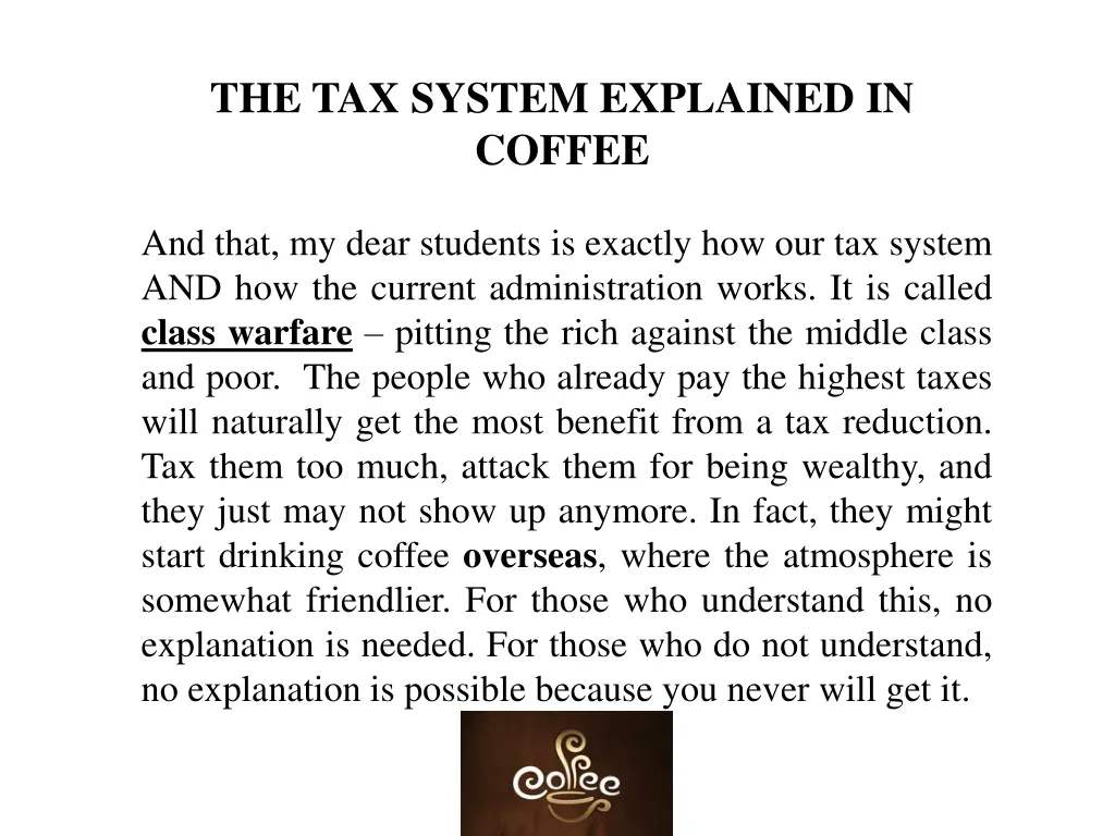 the tax system explained in coffee 3