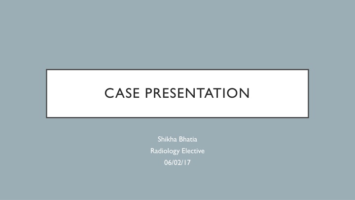 case presentation