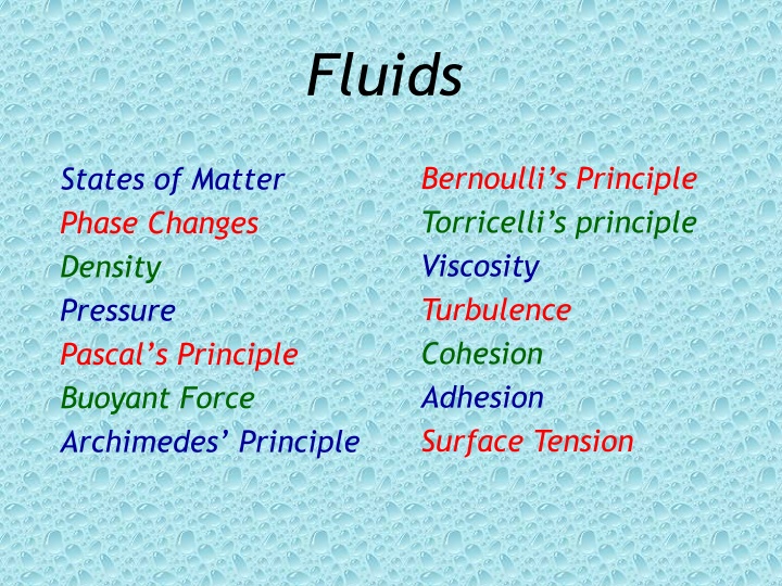 fluids