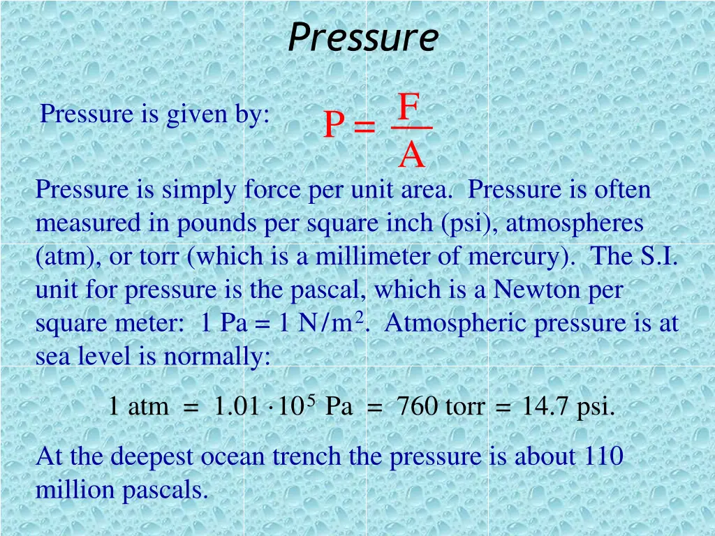 pressure