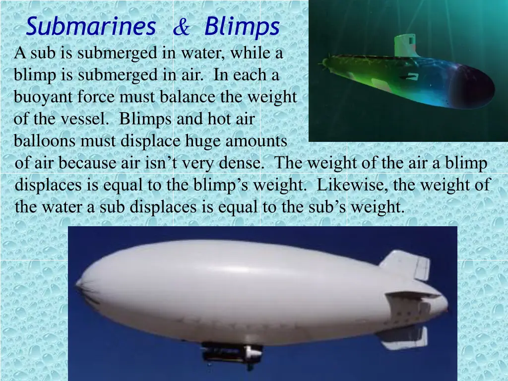 submarines blimps a sub is submerged in water