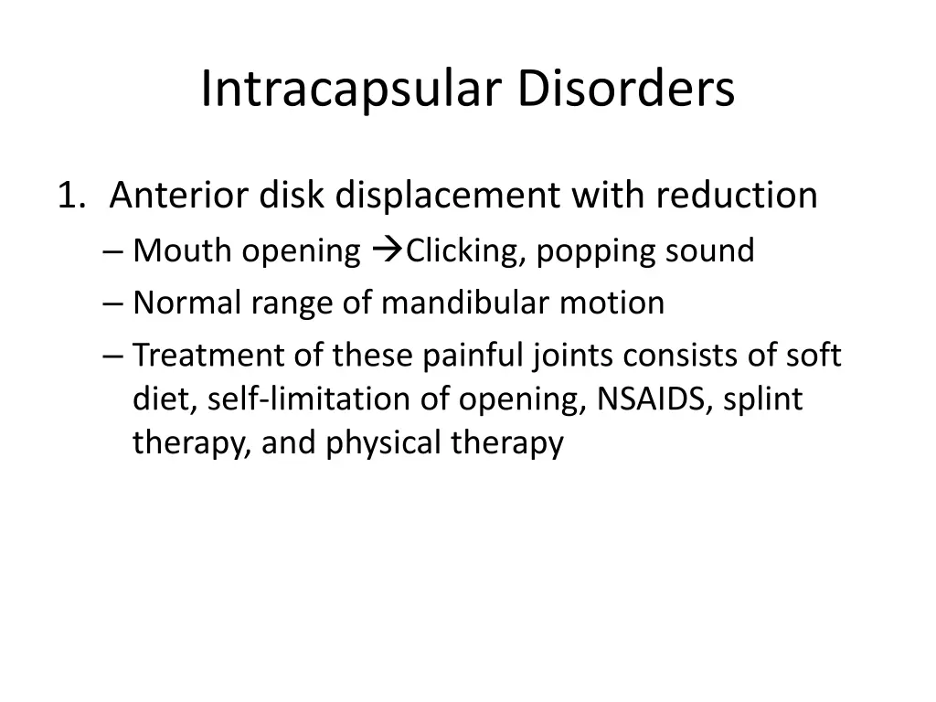 intracapsular disorders