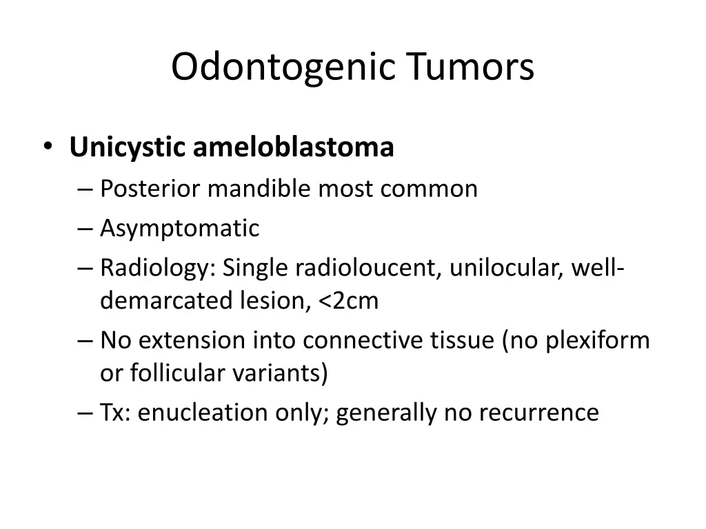 odontogenic tumors 1