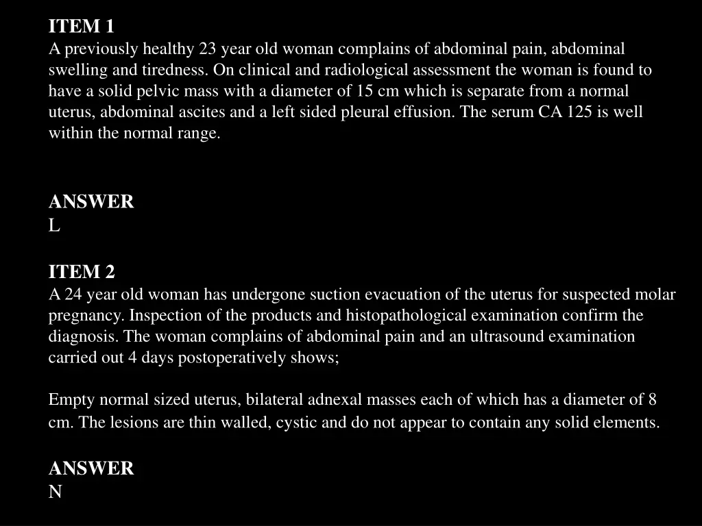 item 1 a previously healthy 23 year old woman