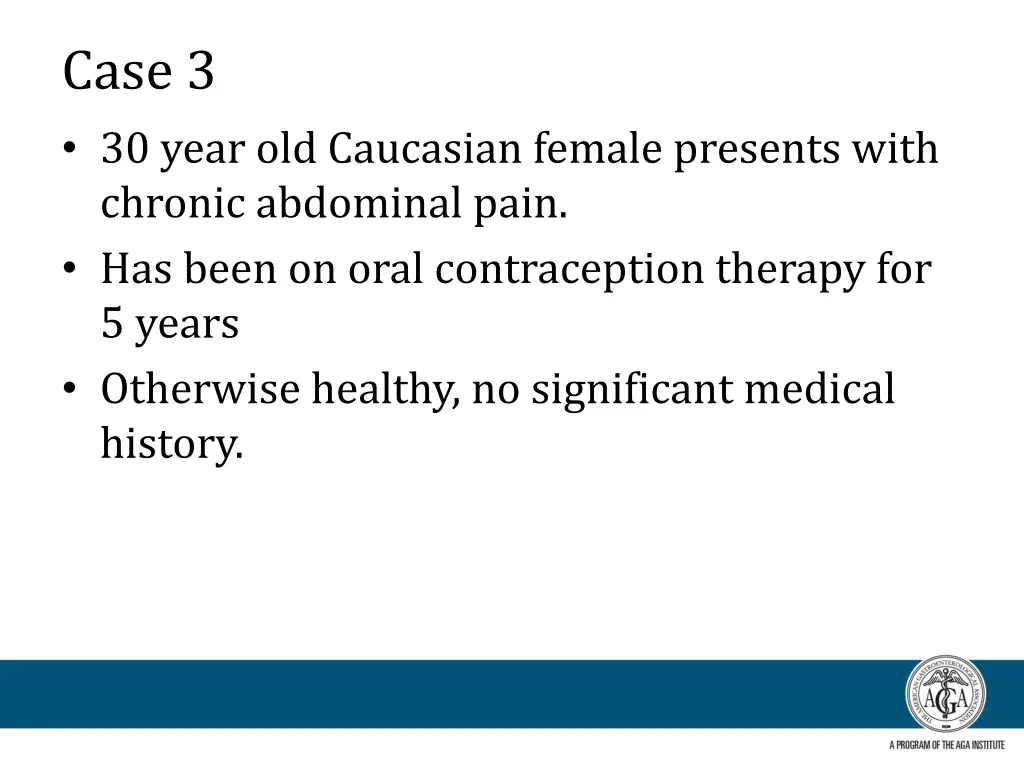 case 3 30 year old caucasian female presents with