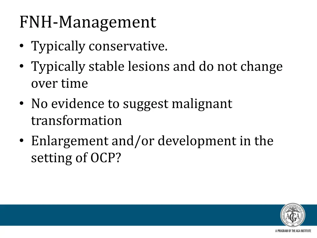 fnh management typically conservative typically