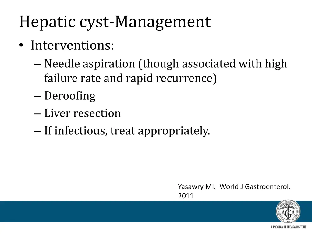 hepatic cyst management interventions needle