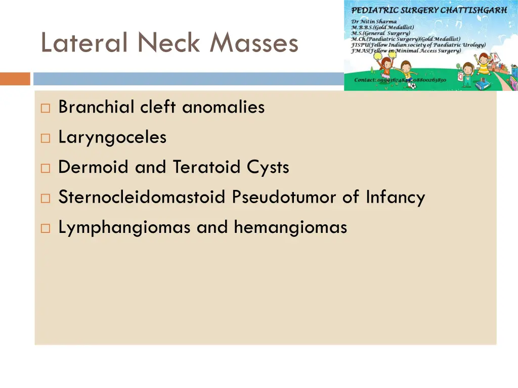 lateral neck masses