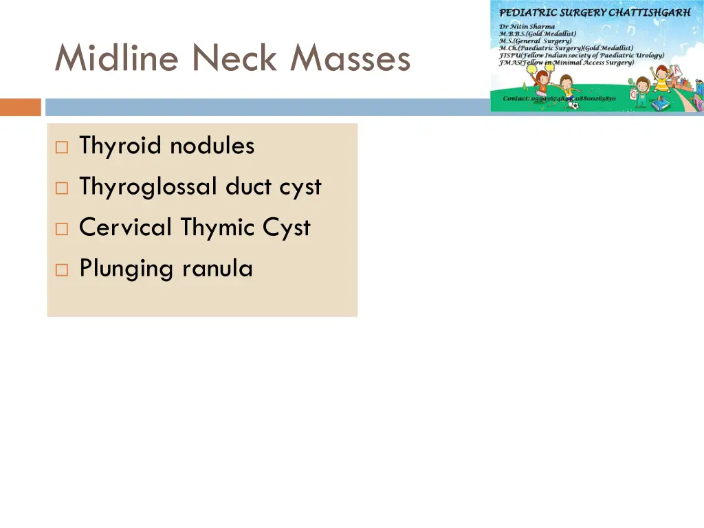 midline neck masses