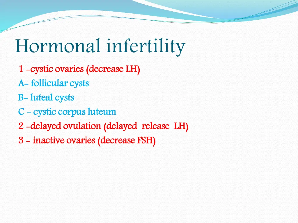 hormonal infertility 1 1 cystic ovaries decrease