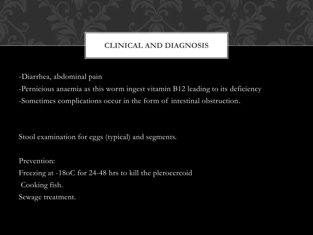 clinical and diagnosis