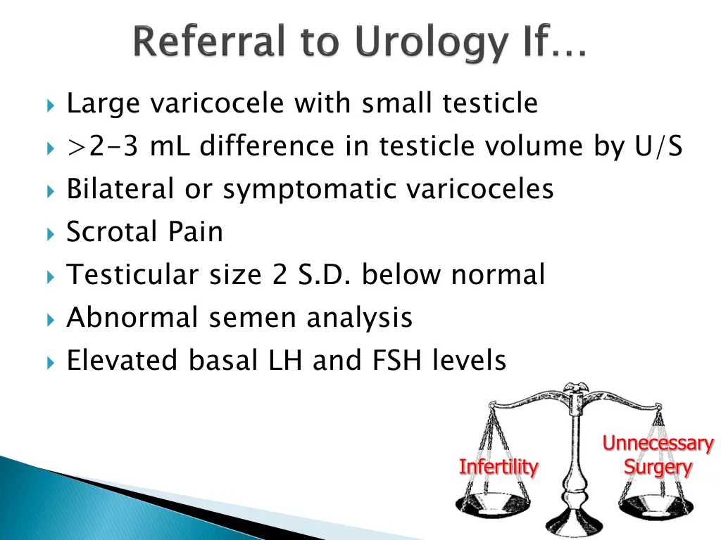 large varicocele with small testicle