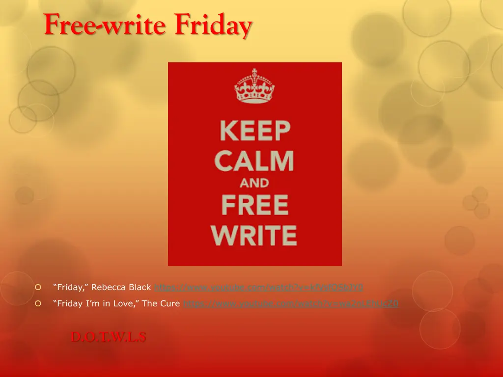 free write friday