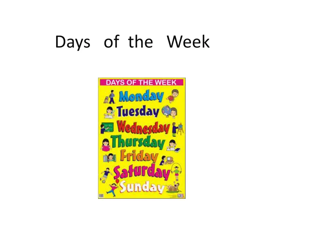 days of the week