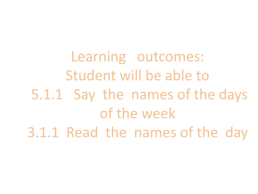 learning outcomes student will be able