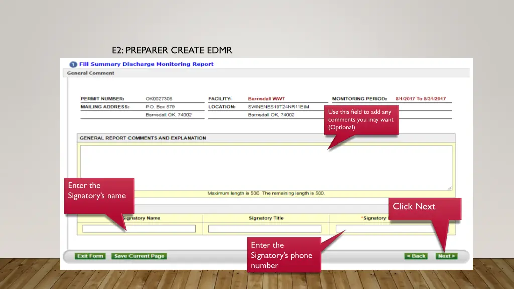 e2 preparer create edmr 5