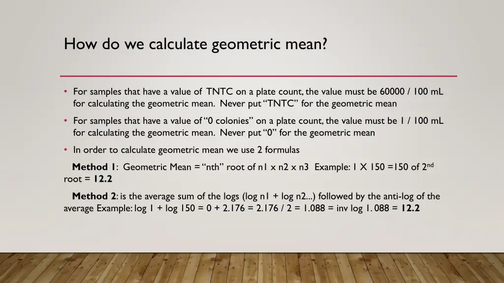 how do we calculate geometric mean