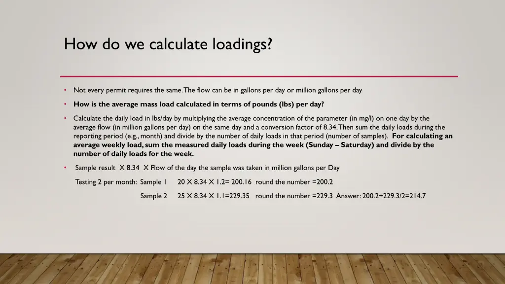 how do we calculate loadings