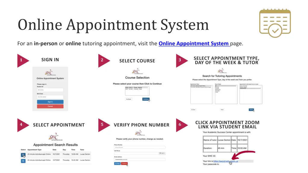 online appointment system