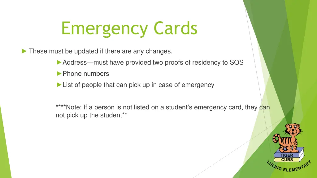 emergency cards