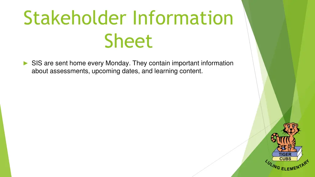 stakeholder information sheet