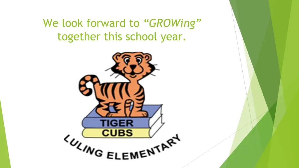 we look forward to growing together this school