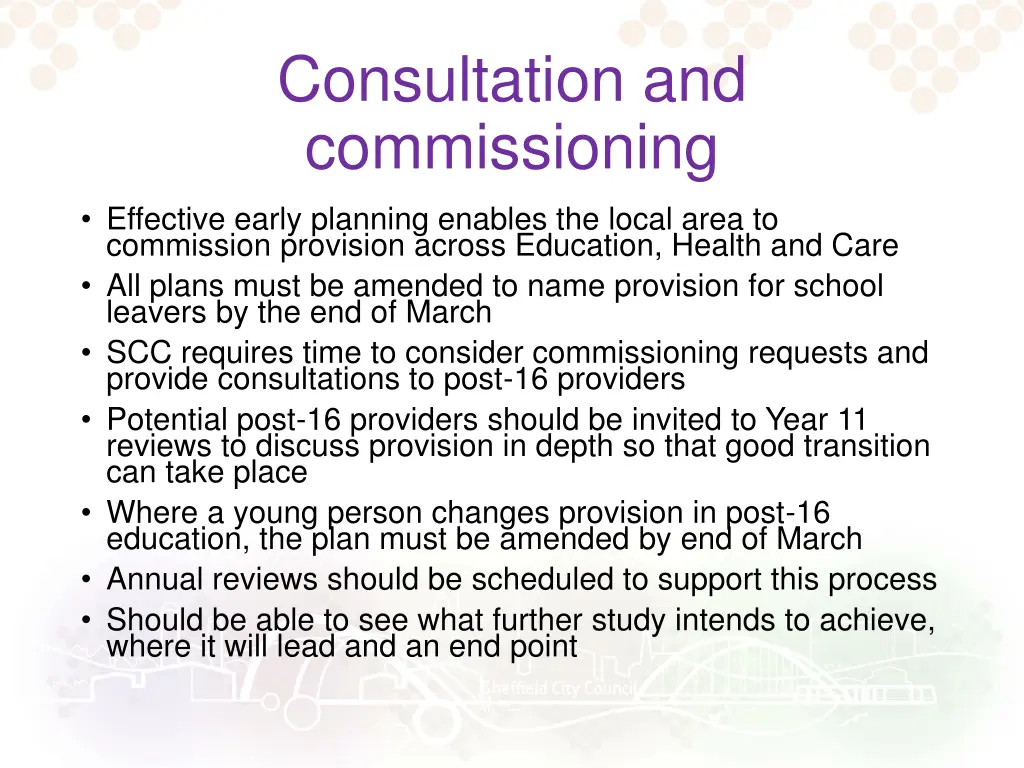 consultation and commissioning