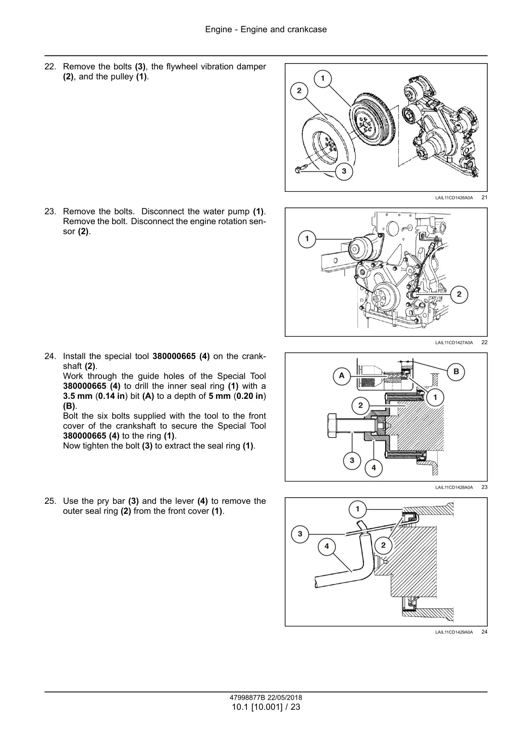 engine engine and crankcase 11