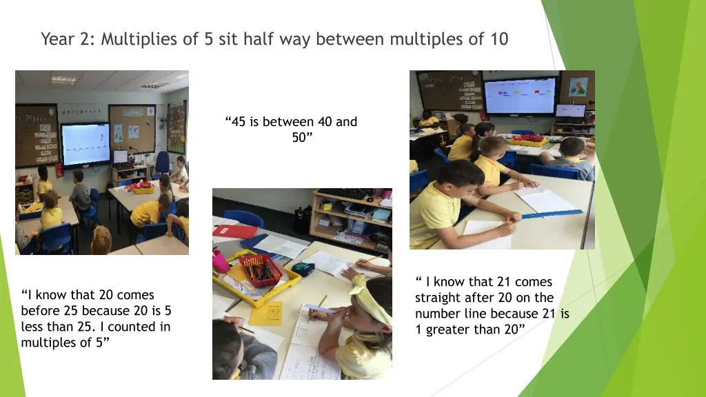 year 2 multiplies of 5 sit half way between