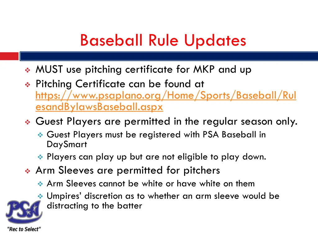 baseball rule updates