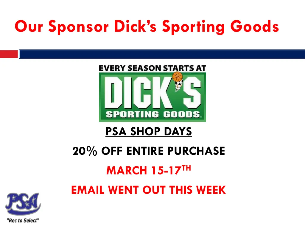 our sponsor dick s sporting goods