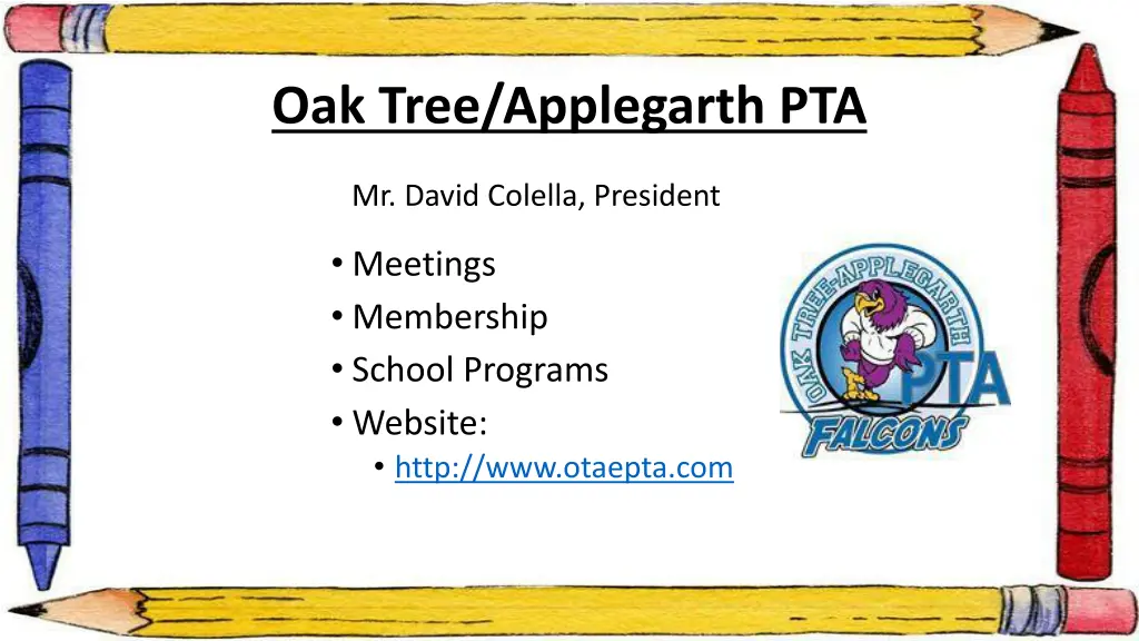 oak tree applegarth pta