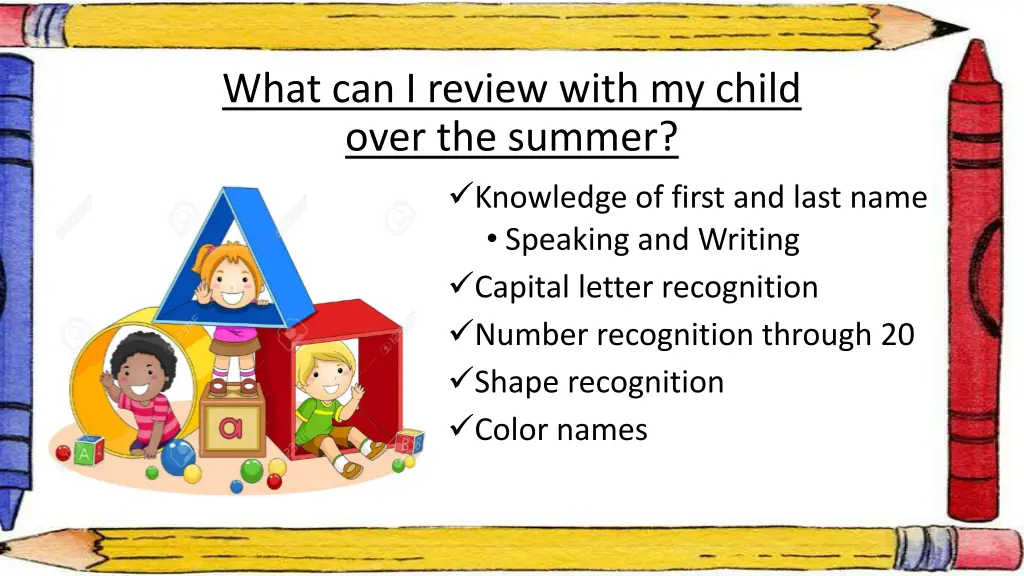 what can i review with my child over the summer