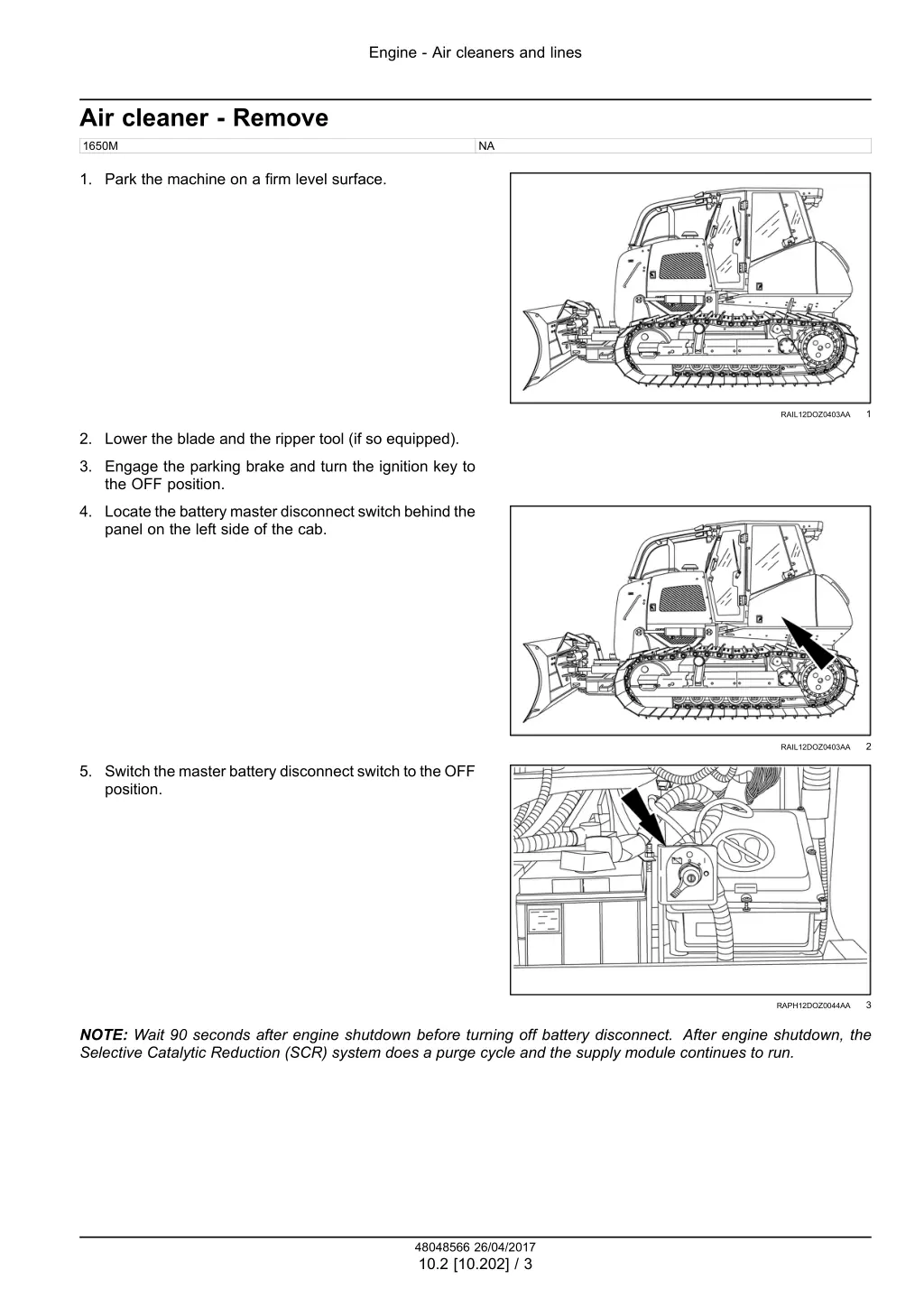 engine air cleaners and lines