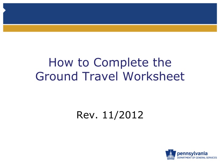 how to complete the ground travel worksheet