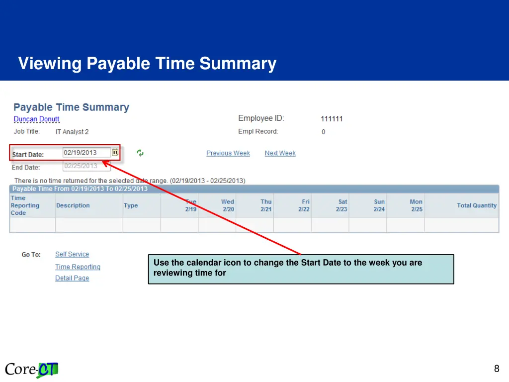 viewing payable time summary 1