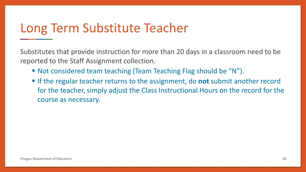 long term substitute teacher