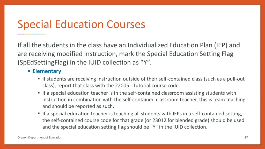 special education courses