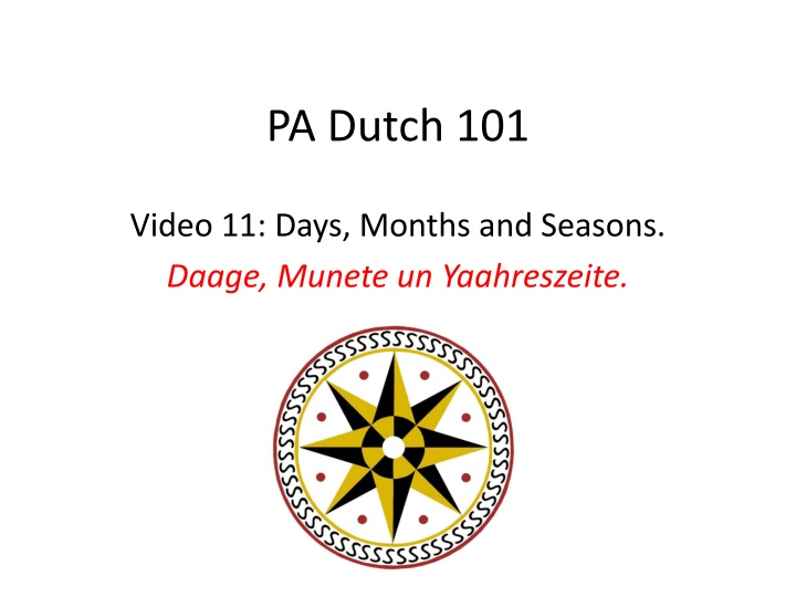 pa dutch 101