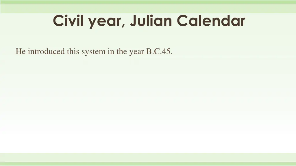 civil year julian calendar 1