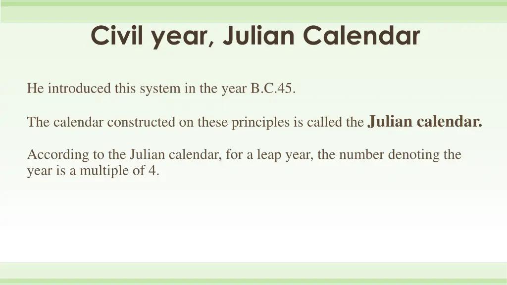 civil year julian calendar 3