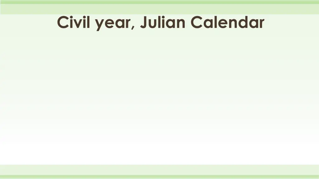 civil year julian calendar