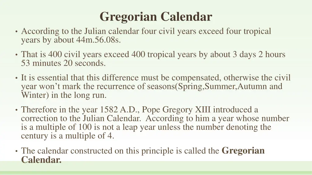 gregorian calendar 5