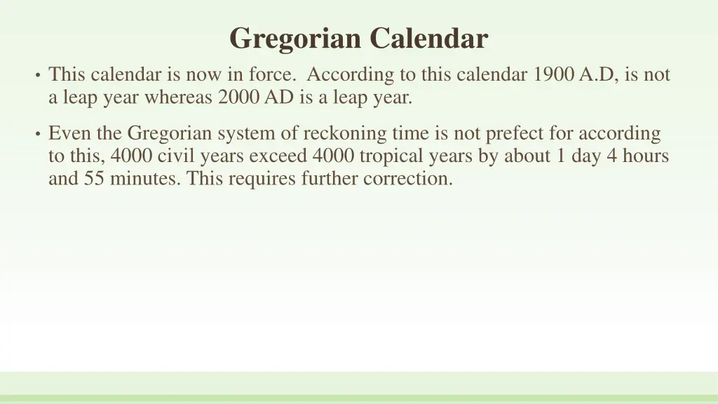 gregorian calendar 7