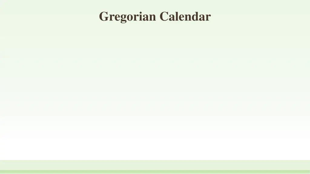 gregorian calendar