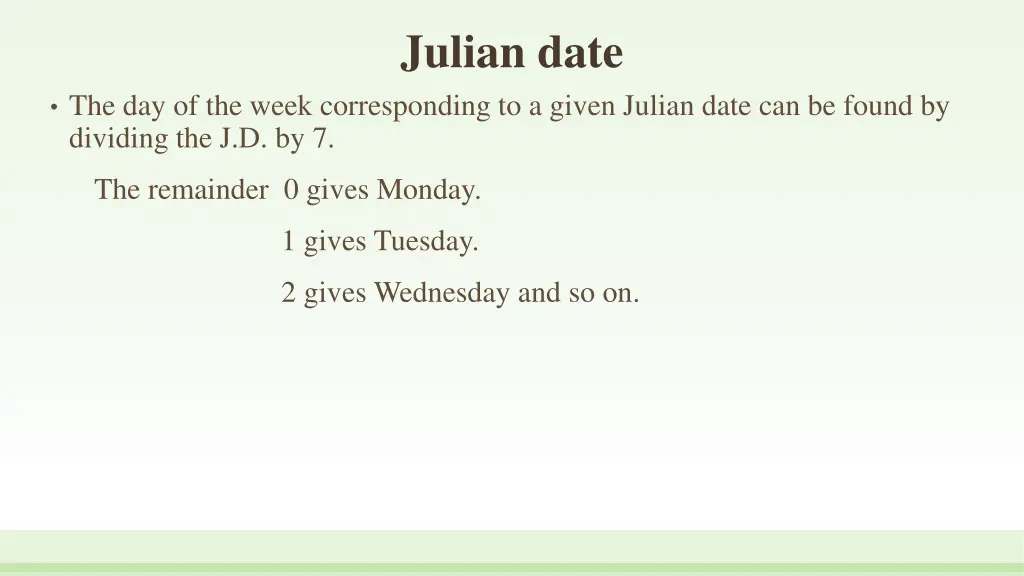 julian date 7