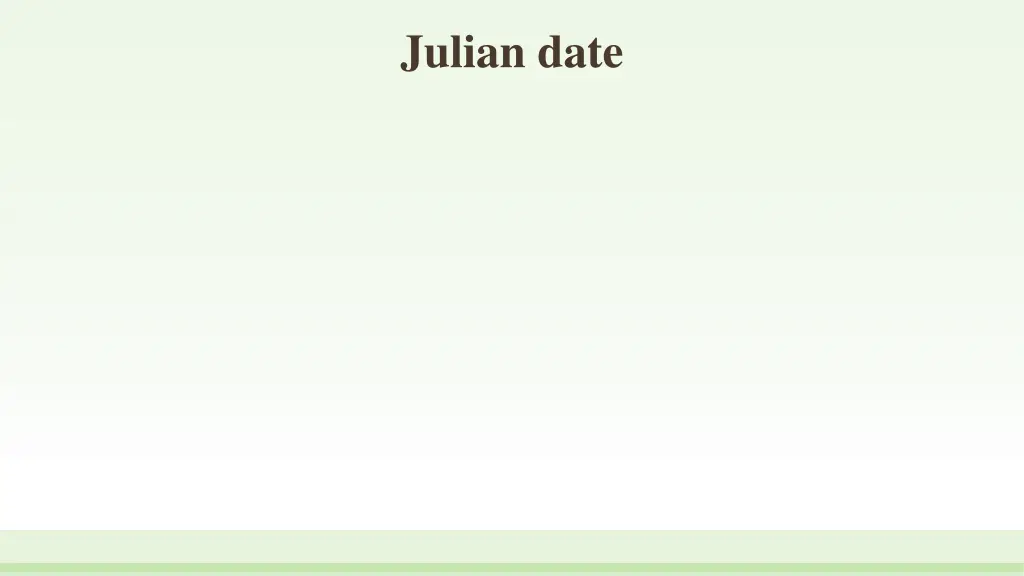 julian date