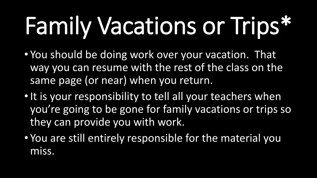 family vacations or trips family vacations