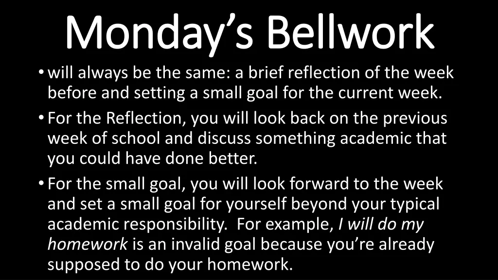 monday s monday s bellwork will always